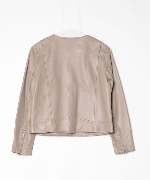 SLOBE IENA（スローブイエナ） レザージャケット 38 ベージュ