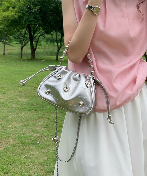 LA VORAGINE（ラ ヴォラジネ） ショルダーバッグ バッグ シルバー