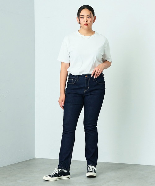 「C17」 デニムパンツ 34 ブラック レディース_画像9