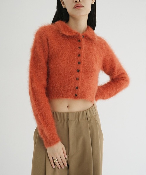 CLANE（クラネ） カーディガン ANGORA SHORT KNIT CARDIGAN レディース
