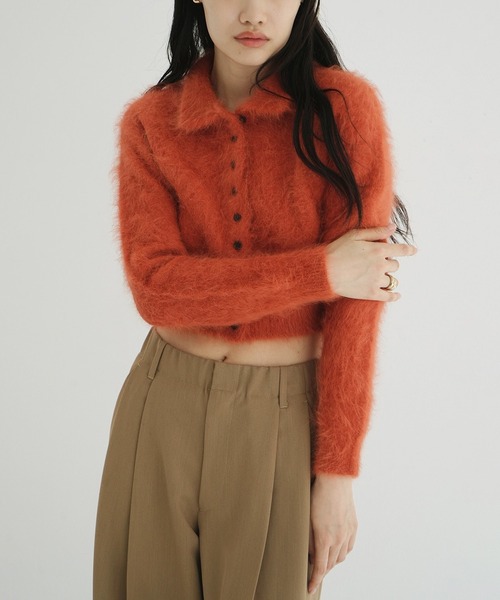 CLANE（クラネ） カーディガン ANGORA SHORT KNIT CARDIGAN レディース