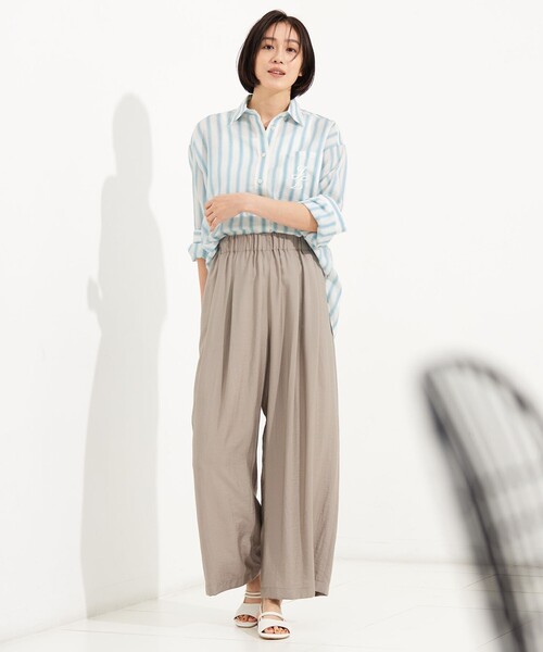 「自由区」 長袖シャツ 40 ベージュ レディース_画像5