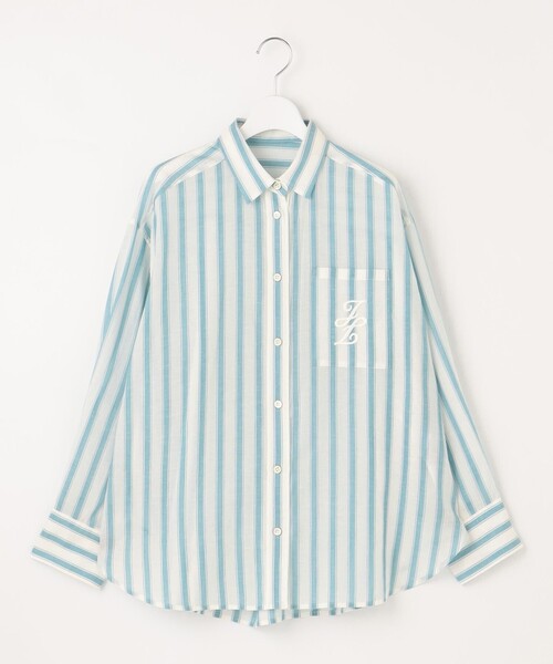 「自由区」 長袖シャツ 40 ベージュ レディース_画像8