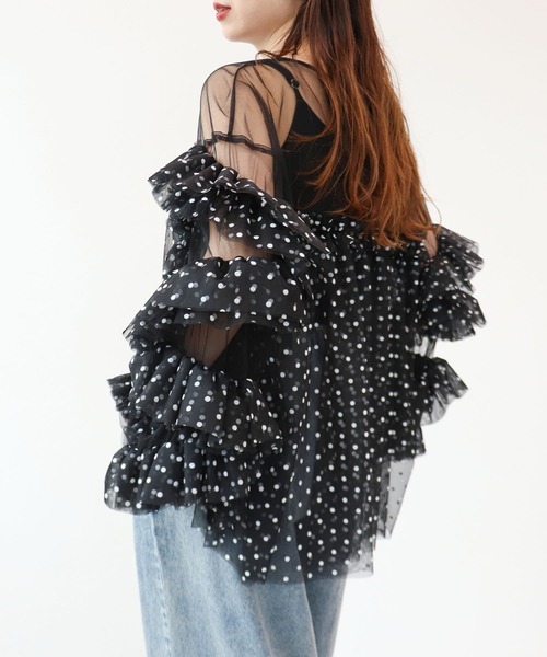 Cepica（セピカ） tシャツ 「ANDRESD」DECORATIVE TULLE TOPS