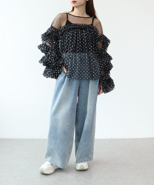 Cepica（セピカ） tシャツ 「ANDRESD」DECORATIVE TULLE TOPS