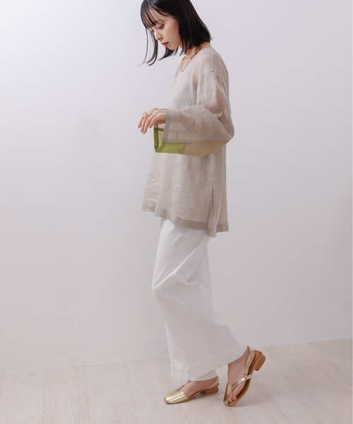 「Eimee Law」 長袖ブラウス 38 ミント レディース_画像6