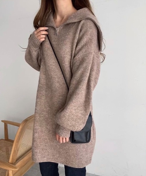 「FILLOU」 ニットワンピース FREE ブラック レディース_画像9