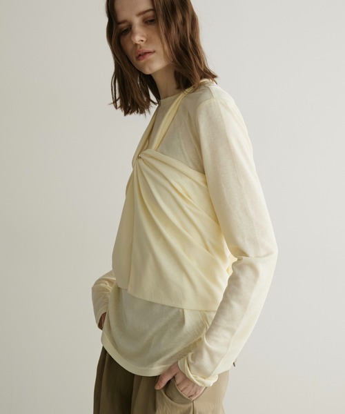 LOSCa tシャツ マルチウェイビスチェ/カットソーロンT レディース