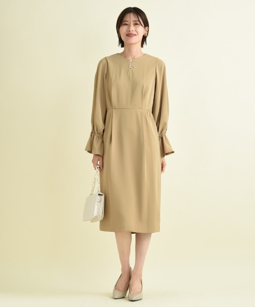 「INTERPLANET」 長袖ワンピース FREE ブラック レディース_画像8