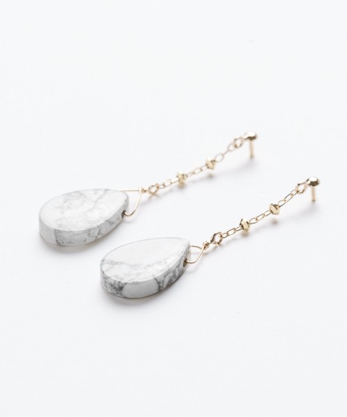 「Jewel closet by L&Co.」 ピアス（両耳用） FREE ホワイト×グレー レディース_画像3