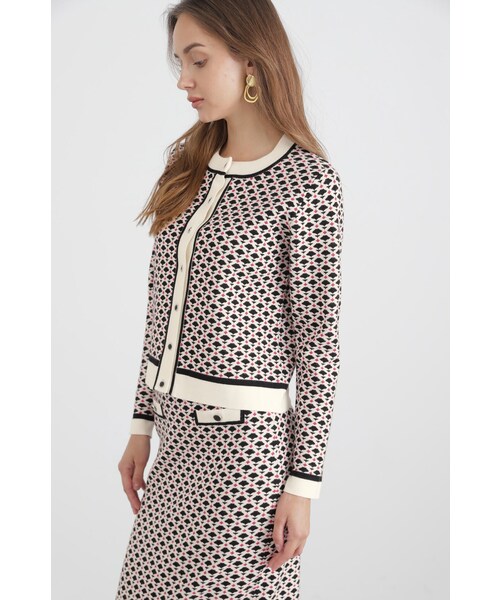 「PINKY&DIANNE」 ニットカーディガン 38 ホワイト レディース_画像5