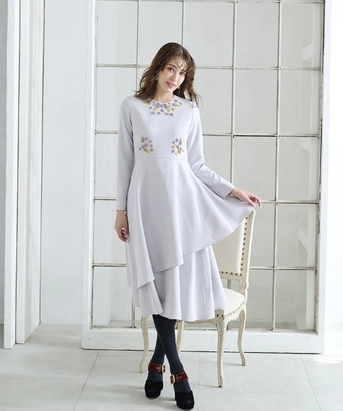 Chesty（チェスティ） ワンピース フローラルレイヤードワンピース