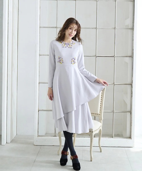 Chesty（チェスティ） ワンピース フローラルレイヤードワンピース