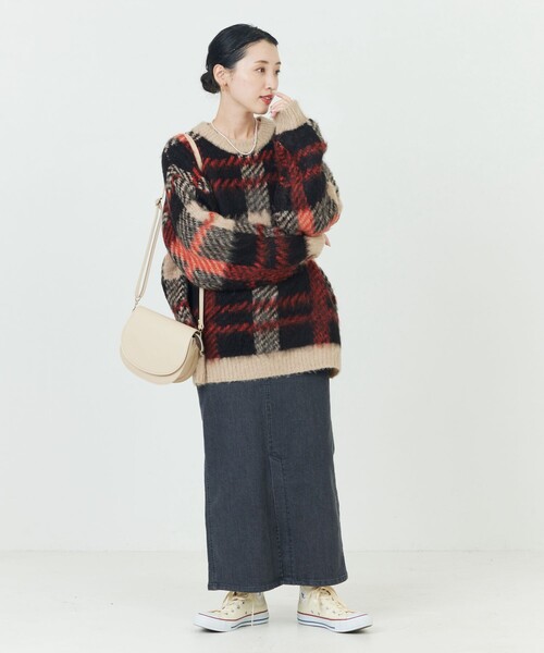 「FREAK'S STORE」 長袖ニット フリ- グリーン レディース_画像8