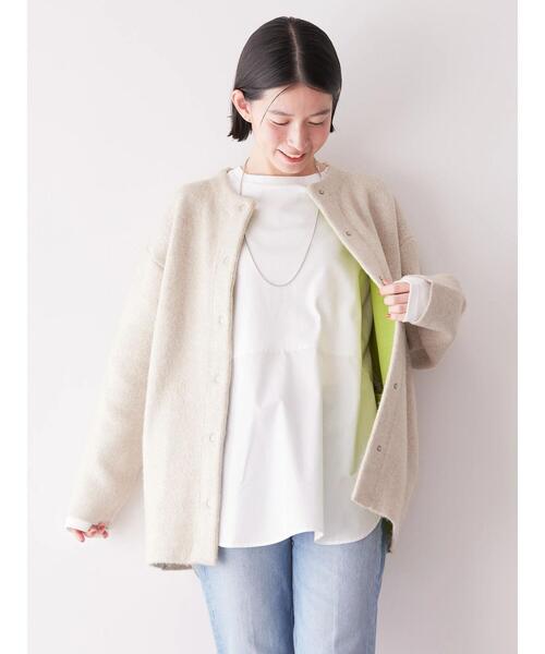 「AMERICAN HOLIC」 ニットカーディガン M グレー レディース_画像5