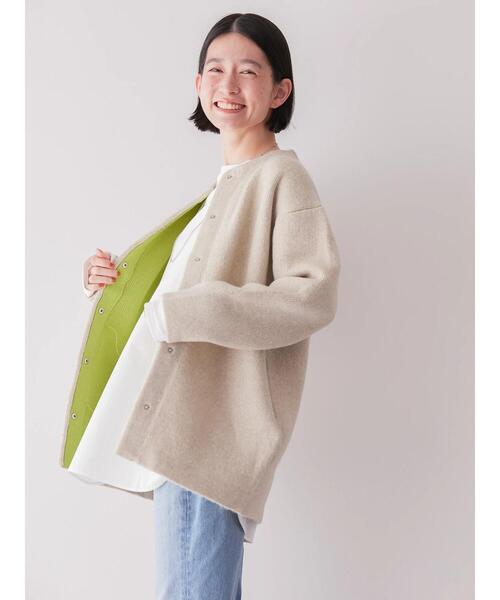 「AMERICAN HOLIC」 ニットカーディガン M グレー レディース_画像6