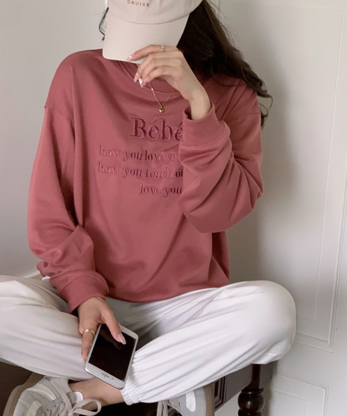 「emi+」 スウェットカットソー FREE ベージュ レディース_画像7