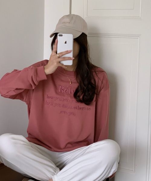 「emi+」 スウェットカットソー FREE ベージュ レディース_画像8