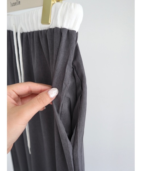 「JUMELLE」 スラックス FREE グレー レディース_画像4
