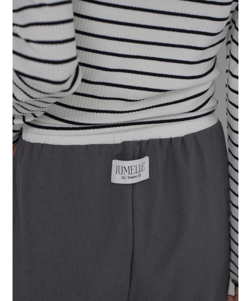 「JUMELLE」 スラックス FREE グレー レディース_画像9