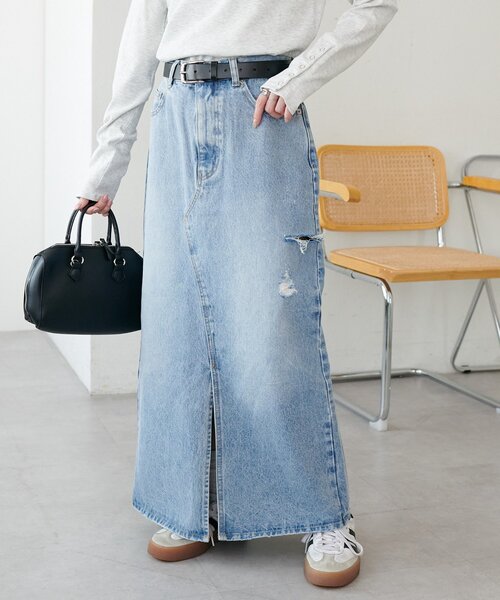 Discoat（ディスコート） デニムスカート 「SS先行予約」USコットン