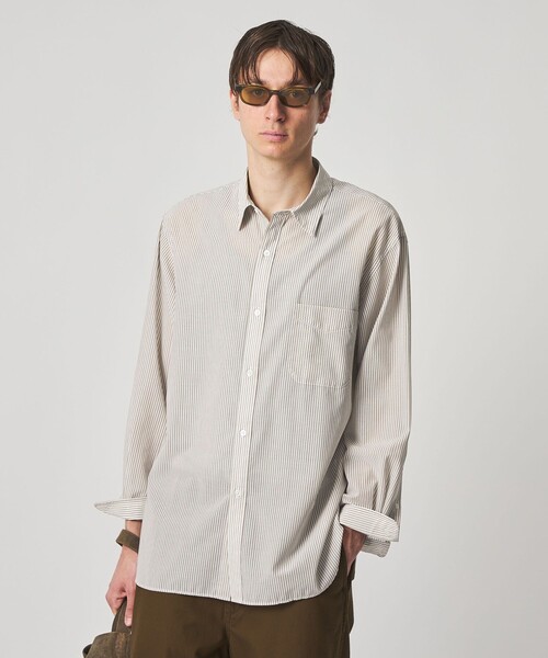 極美品★スティーブンアラン　レギュラーカラーシャツ　1.8万　M　ストライプ STEVEN ALAN（スティーブンアラン） シャツ 100 ガスボイル ストライプ