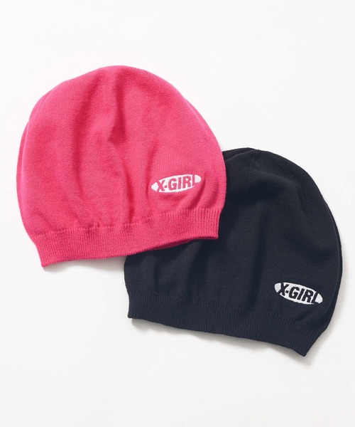 「X-girl」 ニットキャップ ONE SIZE ブラック レディース_画像2