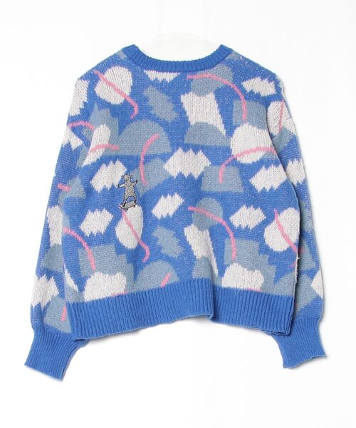 「Design Tshirts Store graniph」 長袖ニット M ブルー レディース_画像2