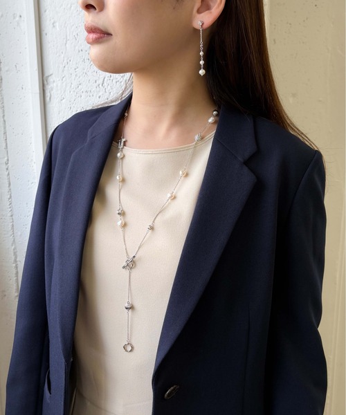LANVIN en Bleu ピアス 淡水パール レディース : ZOZOTOWN Yahoo!店 