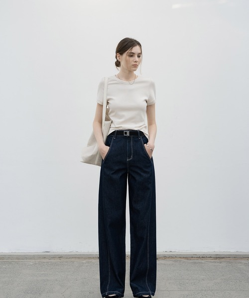 「EKCOOKIES」 デニムパンツ X-SMALL ブルー レディース_画像5