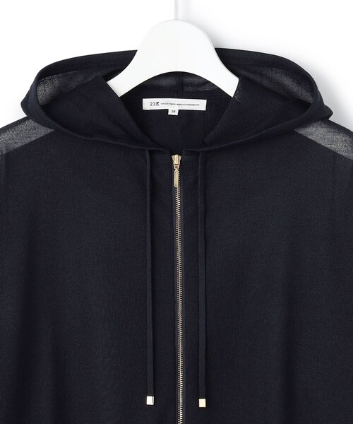 パーカー シャイニーシアーニット ジップアップ レディース : ZOZOTOWN