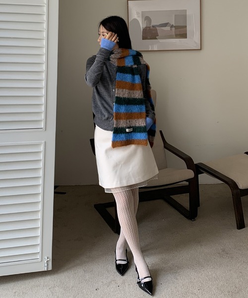 「HALEY PESCA」 「NOMETTAR EDITIOM」マフラー FREE レッド レディース_画像6