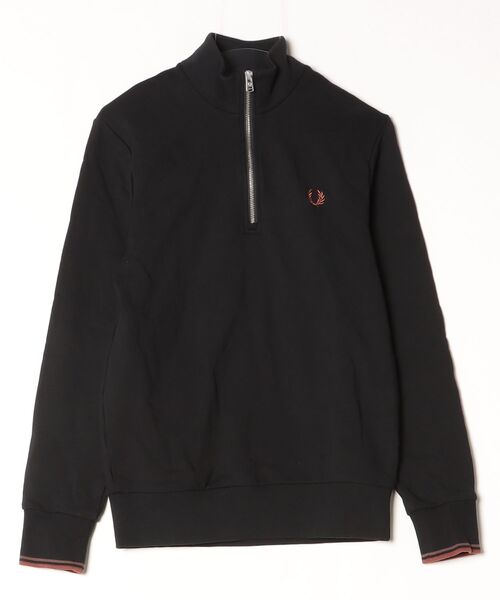 「FRED PERRY」 スウェットカットソー SMALL ブラック メンズ