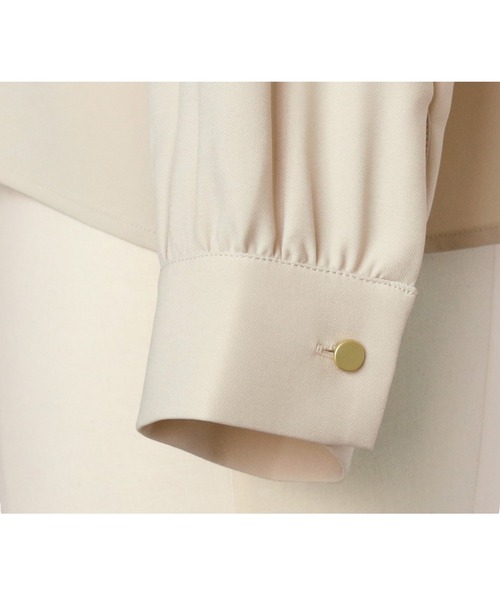 「RUIRUE BOUTIQUE」 長袖ブラウス LL ライトベージュ レディース_画像6