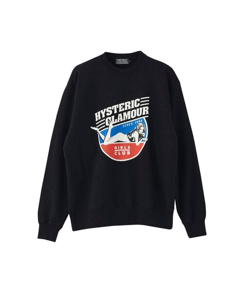 HYSTERIC GLAMOUR」 スウェットカットソー MEDIUM ブラック メンズ 