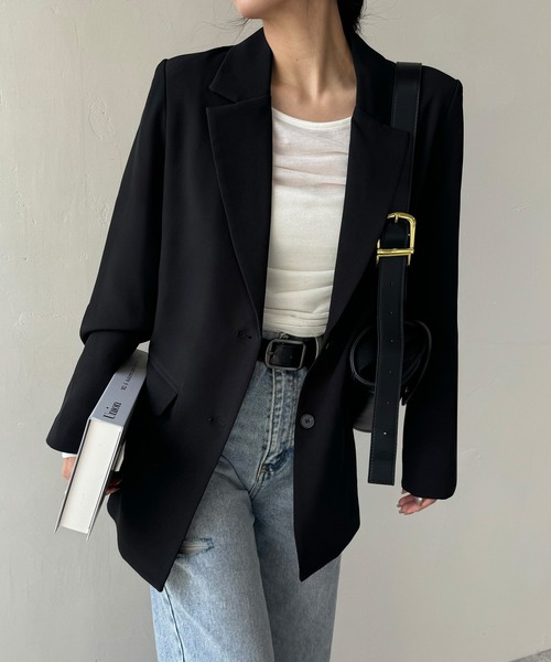 「junoah」 セットアップ MEDIUM チャコール レディースの画像
