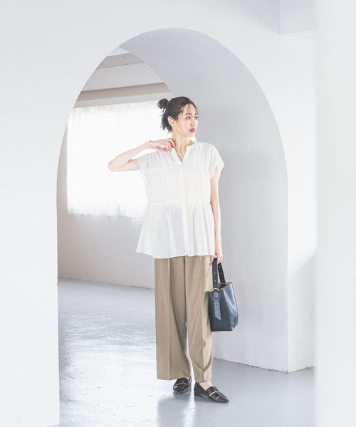 「GLOBAL WORK」 ノースリーブブラウス LARGE レッド レディース_画像2