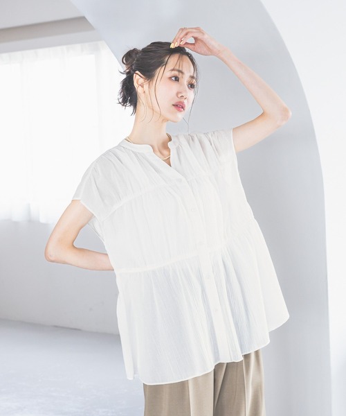 「GLOBAL WORK」 ノースリーブブラウス LARGE レッド レディース_画像5