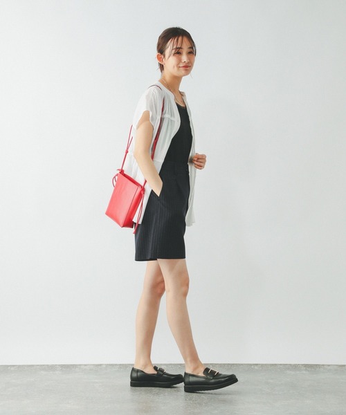 「GLOBAL WORK」 ノースリーブブラウス LARGE レッド レディース_画像9