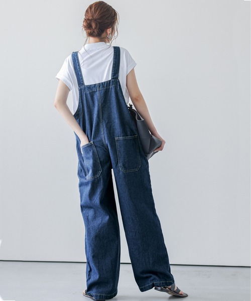 「SUGAR BISKET」 オーバーオール L インディゴブルー レディース_画像4