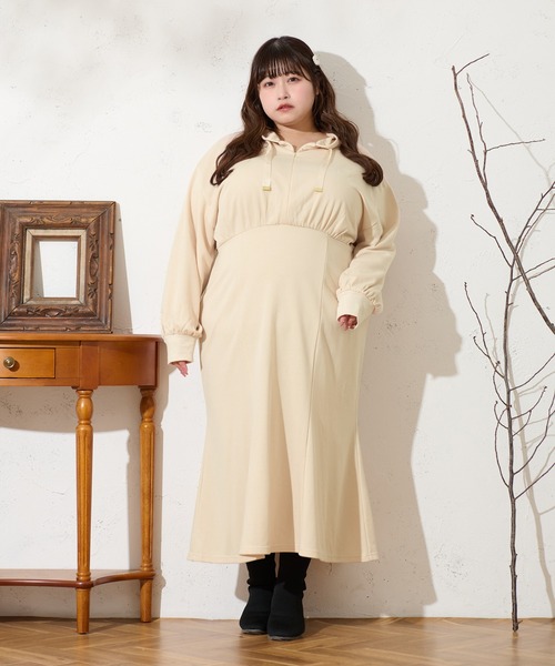 「Louiosy」 長袖ワンピース 3L チャコールグレー レディース_画像5
