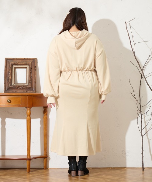 「Louiosy」 長袖ワンピース 3L チャコールグレー レディース_画像7