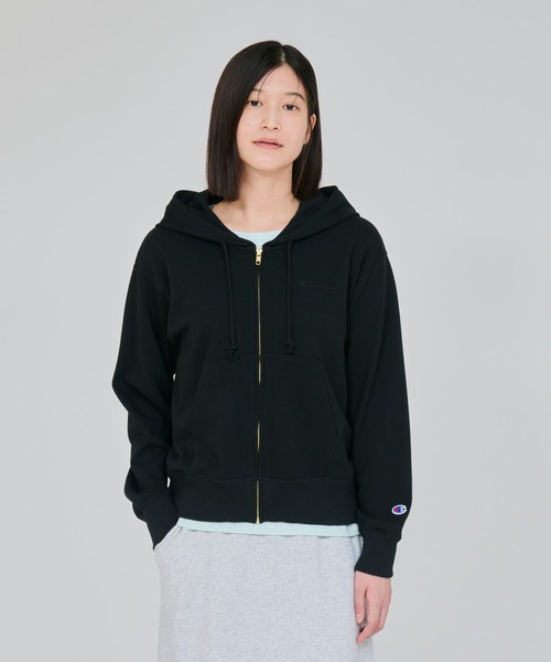 「Champion」 ジップアップパーカー MEDIUM ベージュ レディース_画像6
