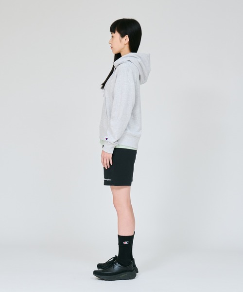 「Champion」 ジップアップパーカー MEDIUM ベージュ レディース_画像9