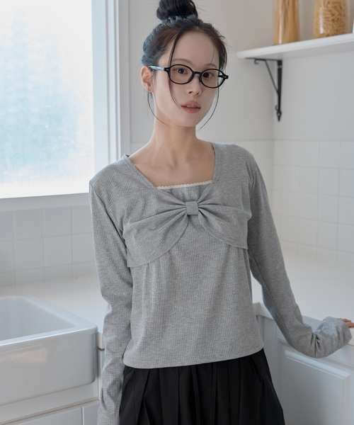 「UNE MANSION」 長袖カットソー SMALL ブラック レディース_画像7