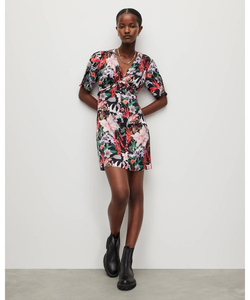 「ALLSAINTS」 半袖ワンピース 6 ブラック系その他 レディース_画像4