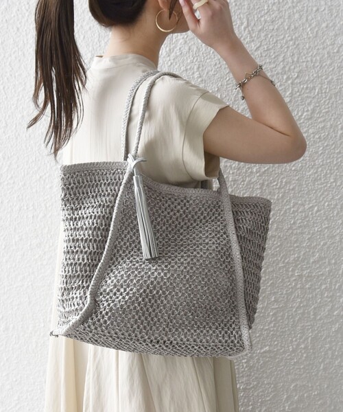 「SHIPS any」 トートバッグ ONE SIZE グレー レディース_画像4