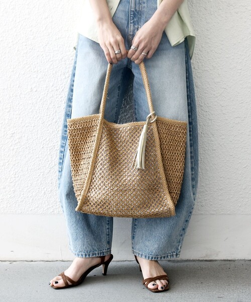「SHIPS any」 トートバッグ ONE SIZE グレー レディース_画像8