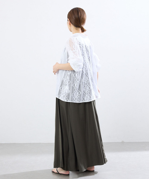 IENA（イエナ） ブラウス シャツ 「手洗い可」ENレースパッチワーク 