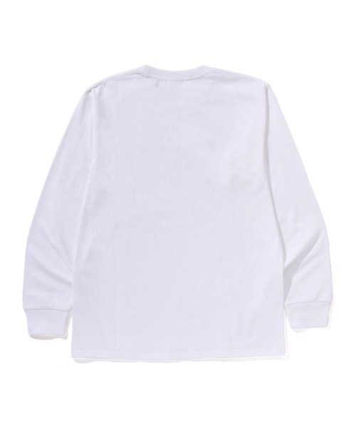 A BATHING APE長袖Tシャツ ホワイト S 確実正規品値下げ可 A BATHING APE（アベイシングエイプ） 長袖Tシャツ LARGE ホワイト